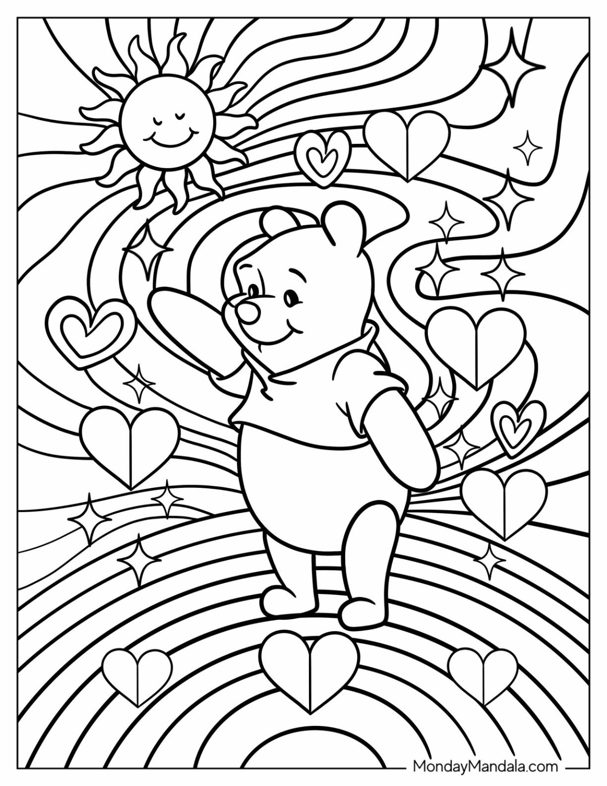 coloring pages of winnie the pooh