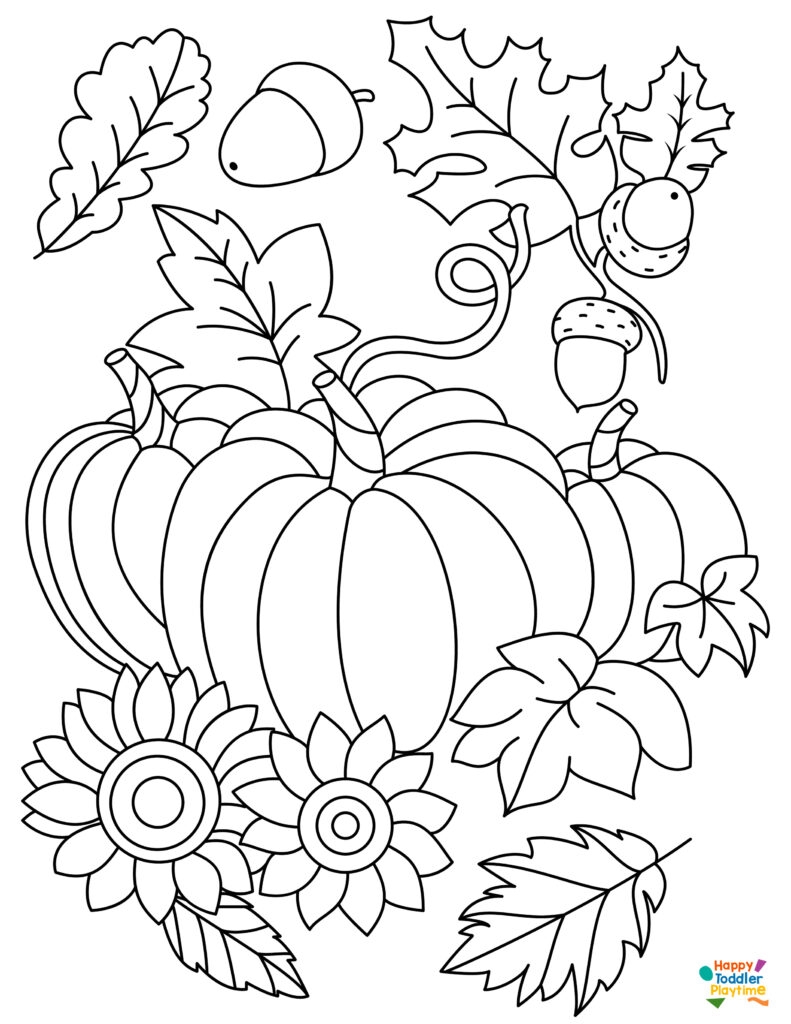 fall coloring pages for kids