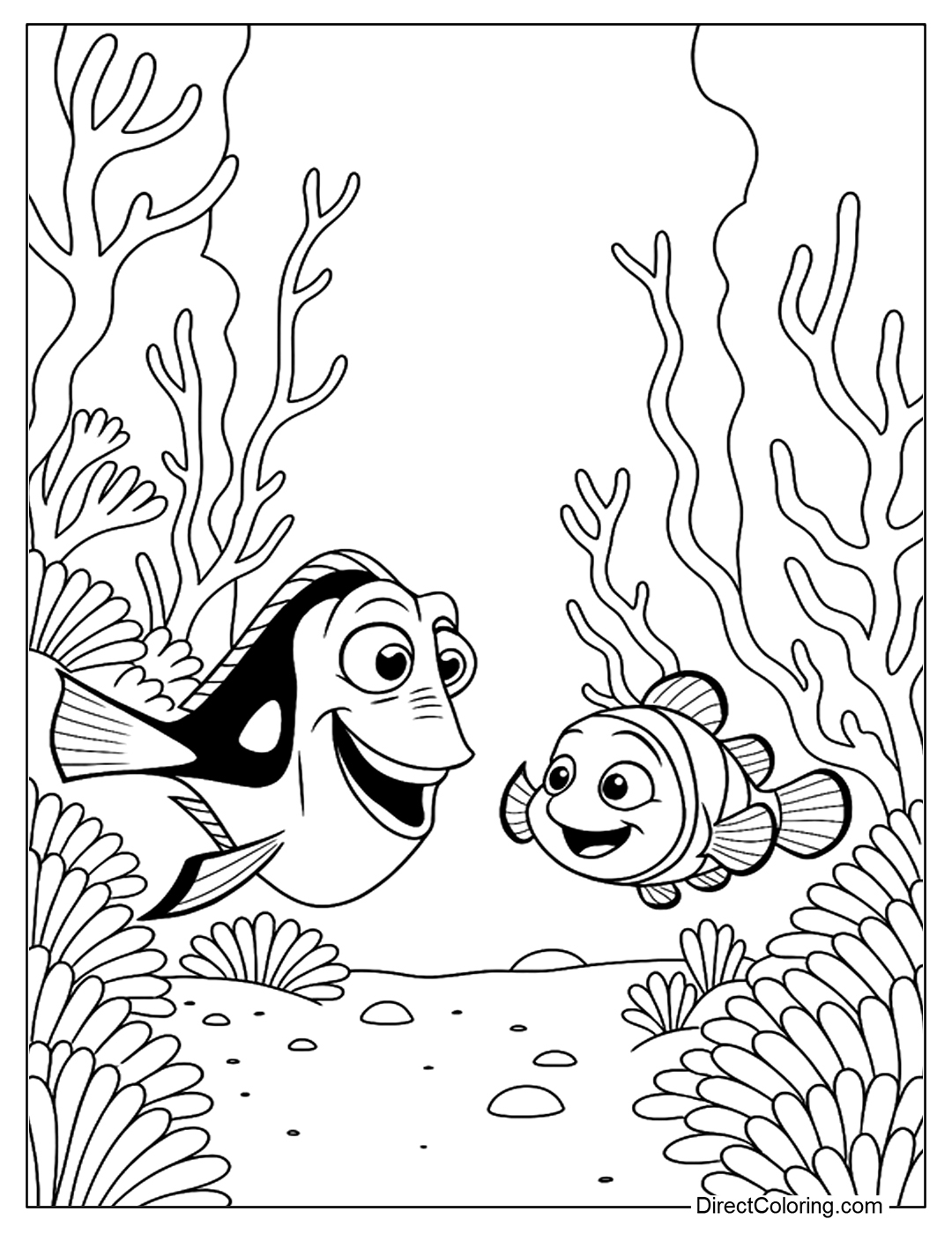 Finding Dory Coloring Pages Free PDF To Download And Print