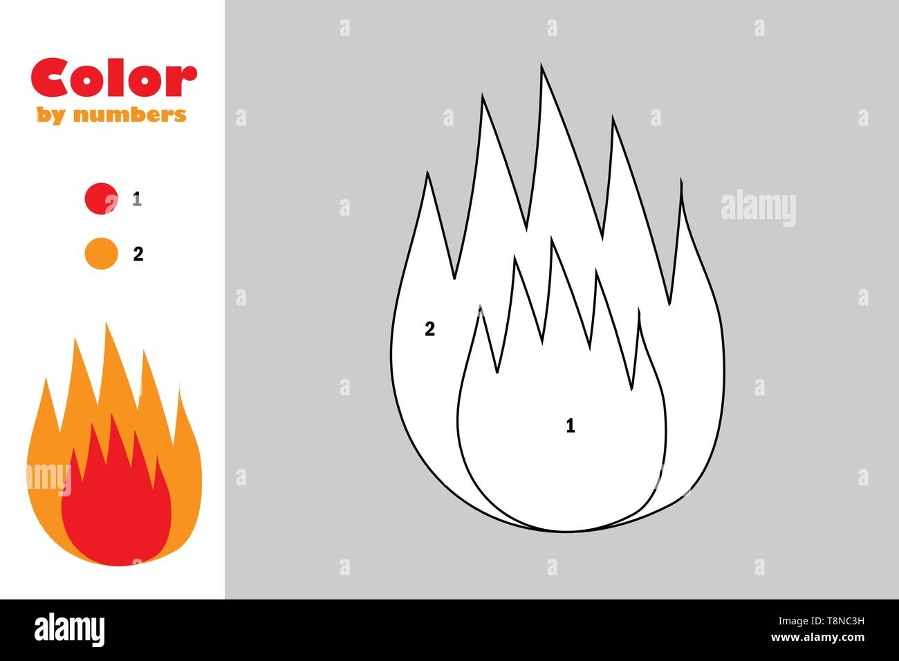 fire flame coloring page