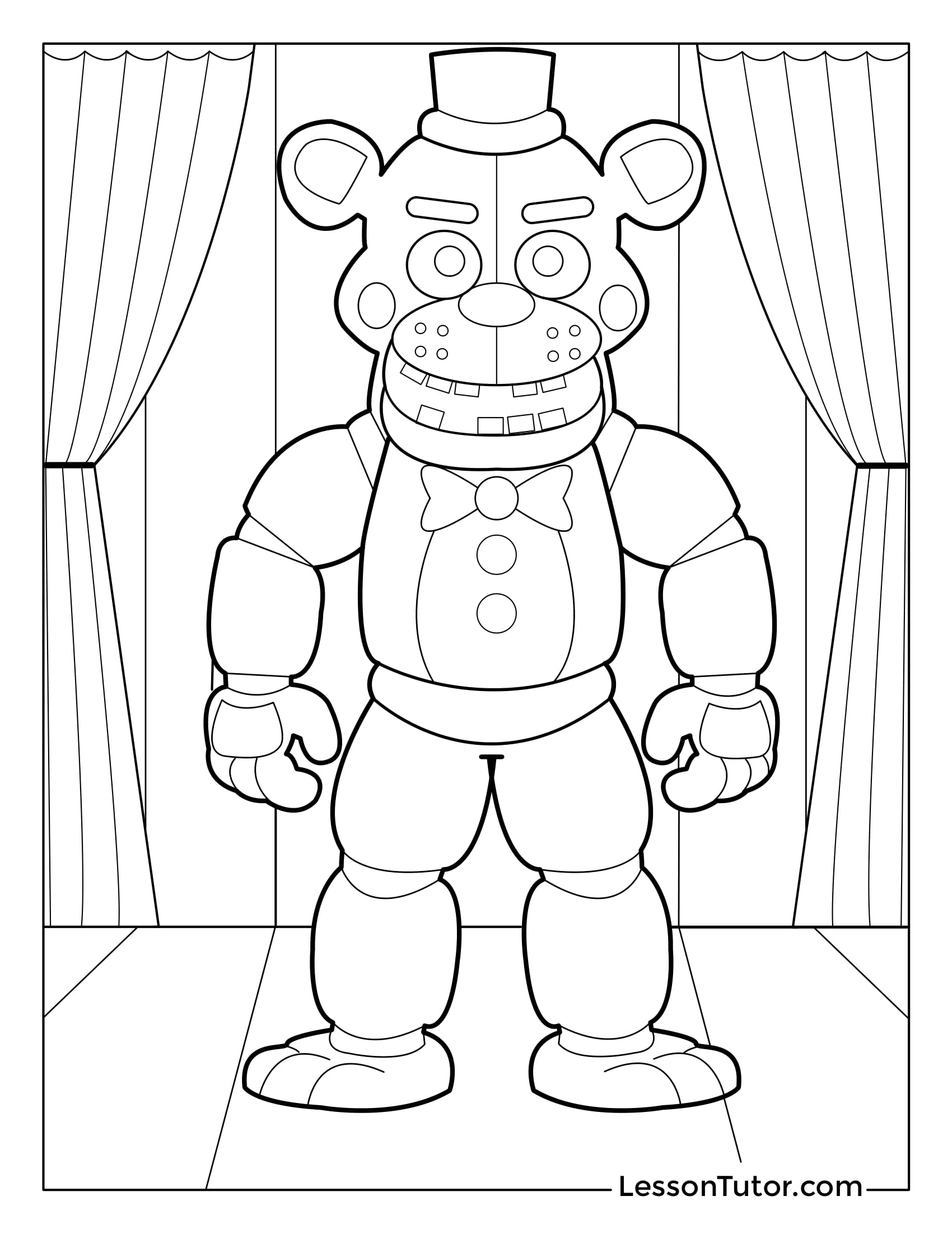 Five Nights At Freddy s Coloring Pages Lesson Tutor