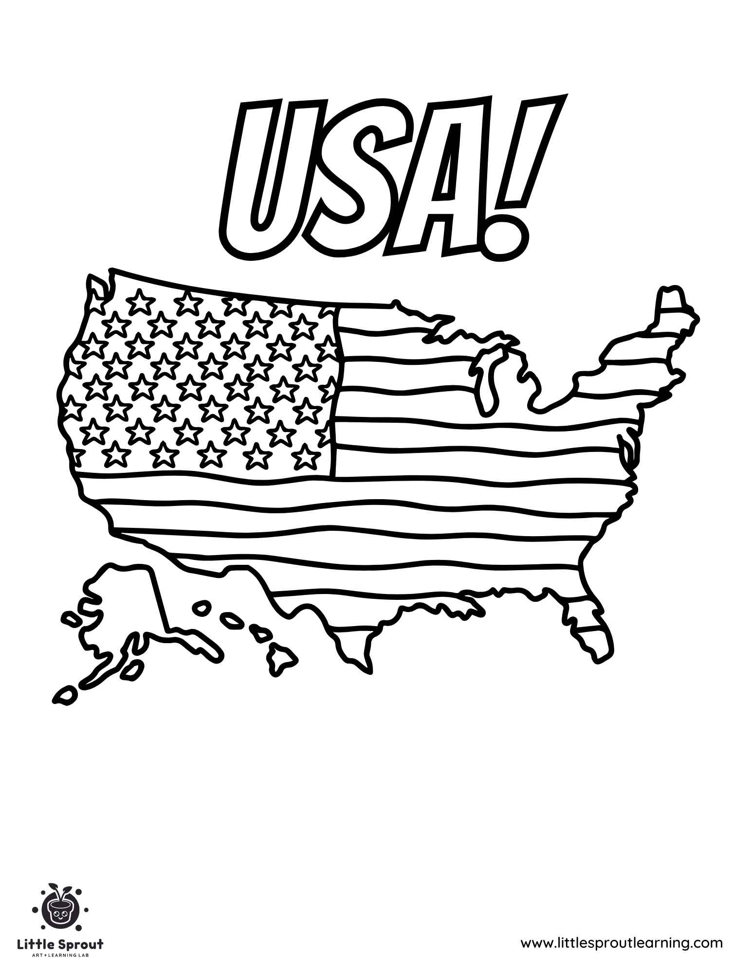 Flag Of The United States Of America Coloring Page Flag Of The United States Of America Coloring Page