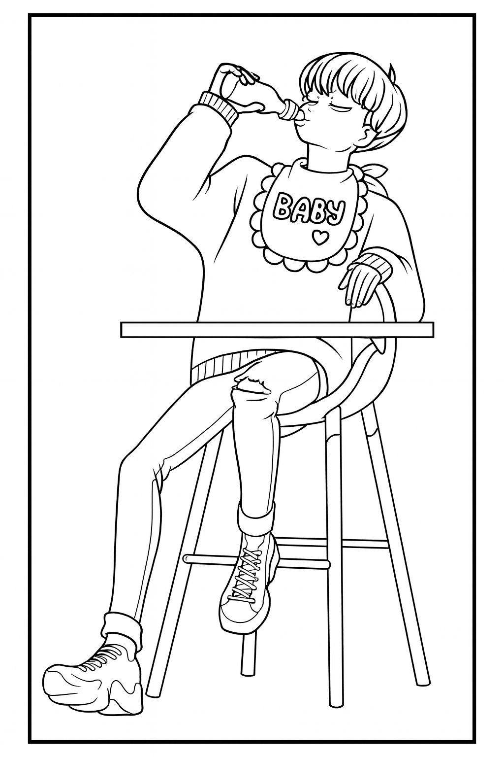 Free Baby Saja Spicy Challenge Winner Coloring Pages Printable PDF No Login Saja Boys KPop Demon Hunters Free Baby Saja Spicy Challenge Winner Coloring Pages Printable PDF No Login Saja Boys KPop Demon Hunters