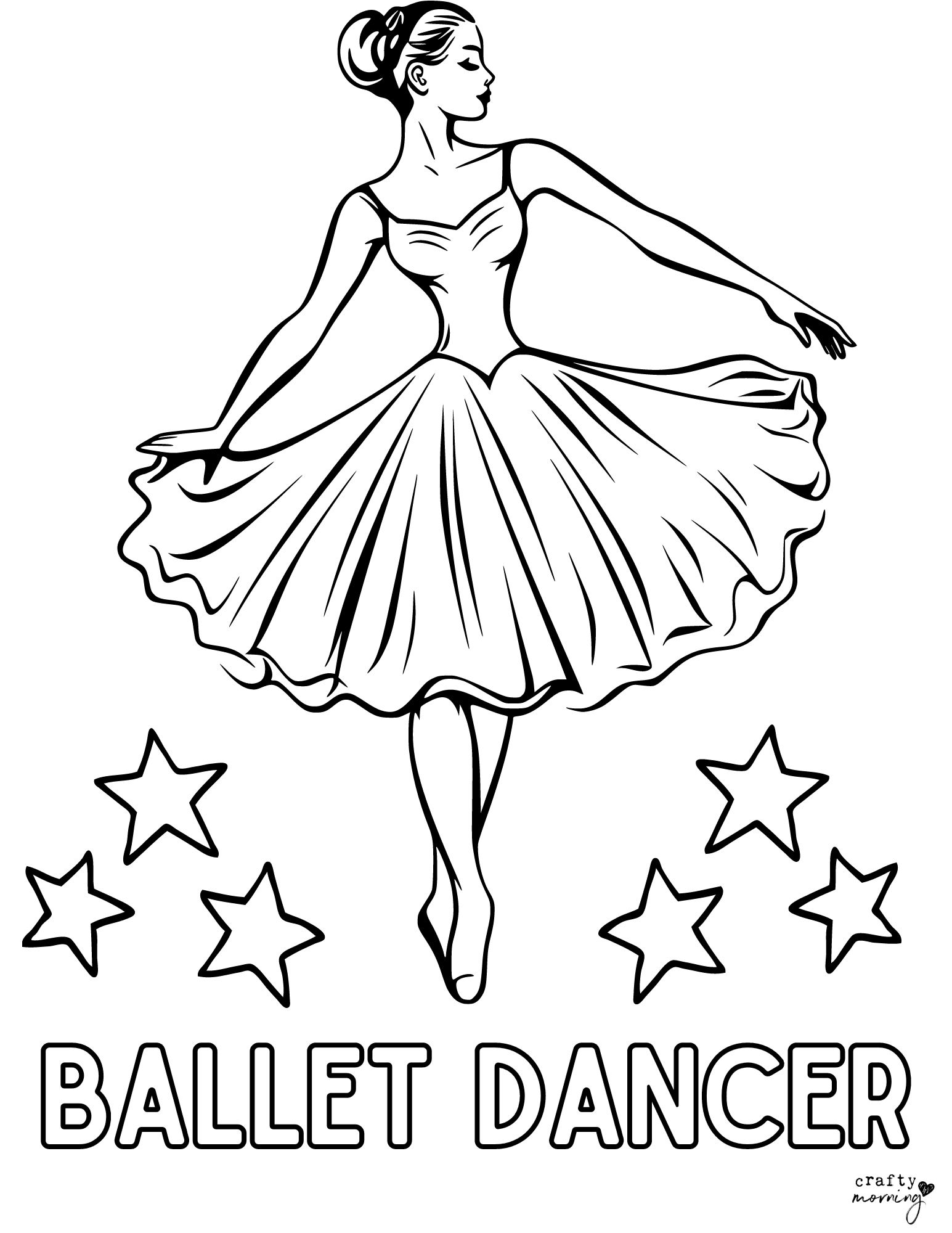 Free Ballet Coloring Pages Crafty Morning