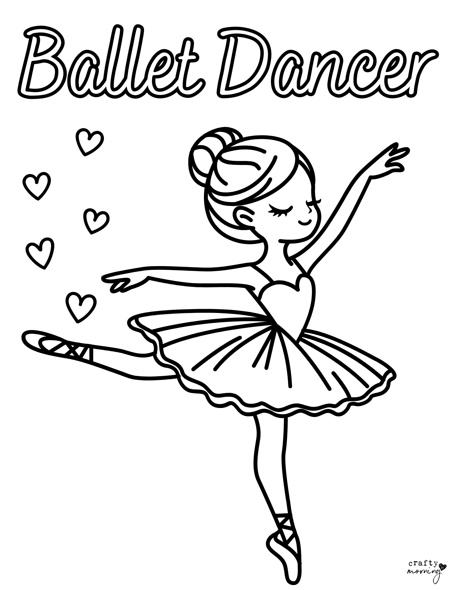 Free Ballet Coloring Pages Crafty Morning