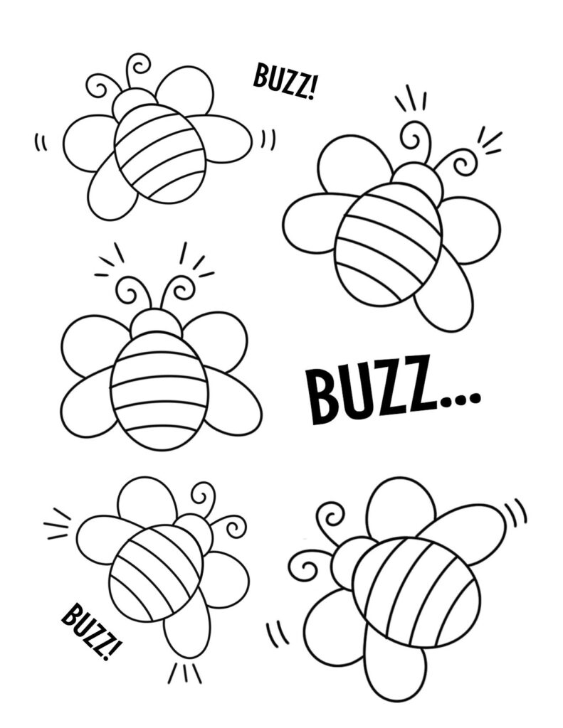 Free Bee Coloring Pages For Kids The Hollydog Blog
