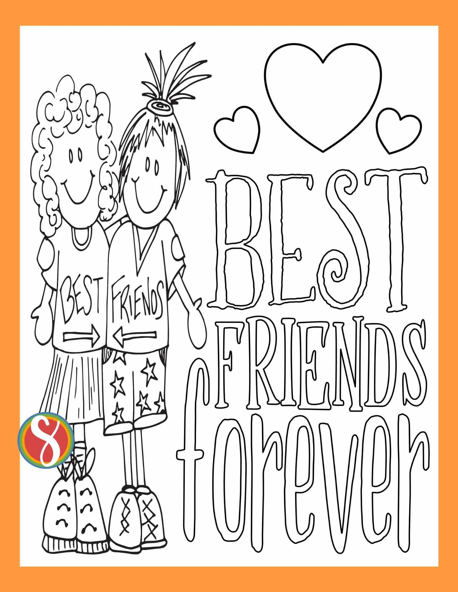 Free Best Friends Coloring Pages Stevie Doodles