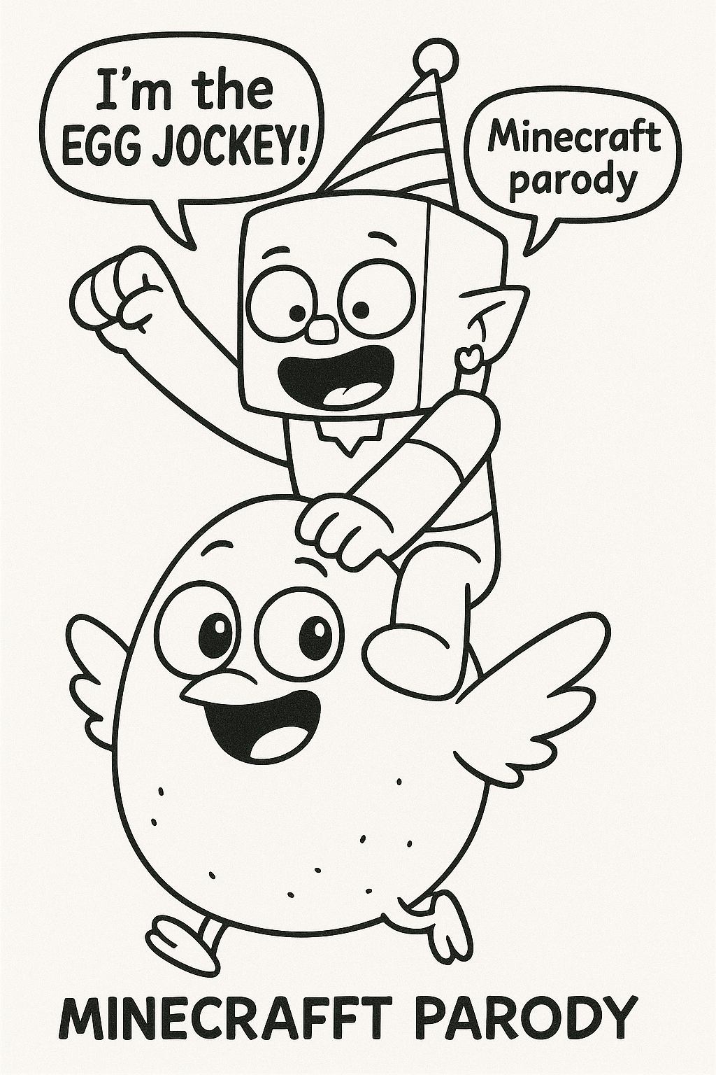 chicken jockey coloring page chicken jockey coloring page