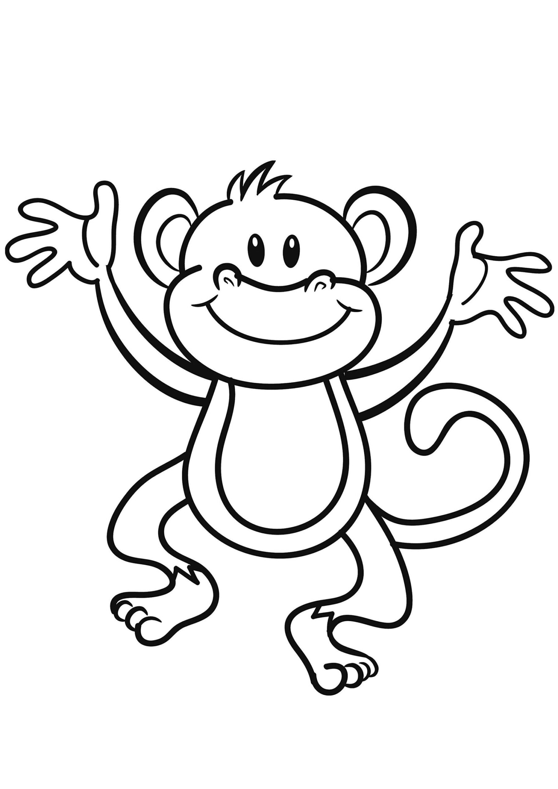 Free Monkey Drawing To Download And Color Monkey Coloring Pages Free Monkey Drawing To Download And Color Monkey Coloring Pages