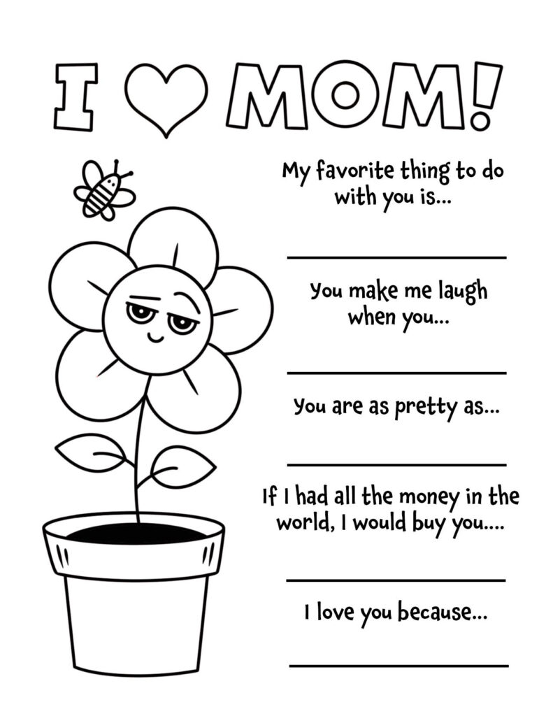 mother's day coloring pages