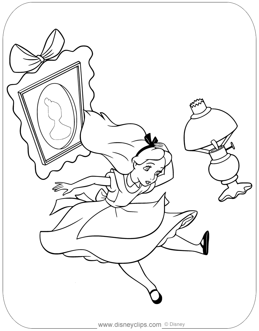 alice in wonderland color pages alice in wonderland color pages