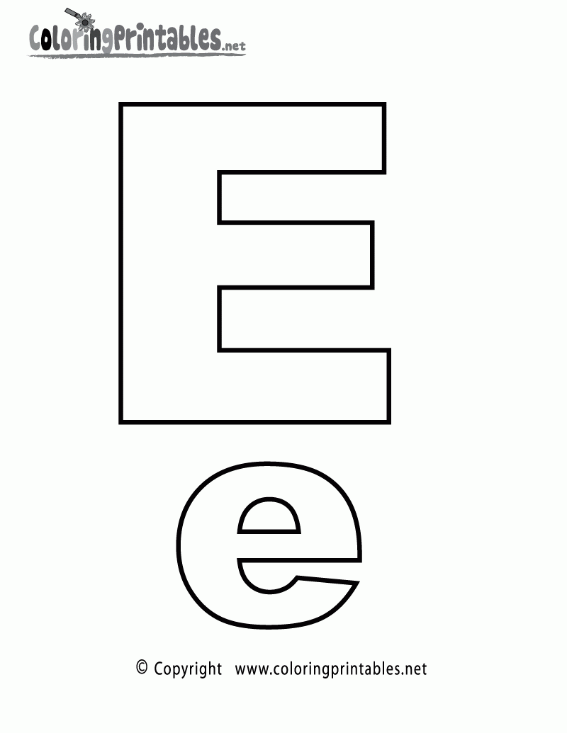 Free Printable Alphabet Letter E Coloring Page Free Printable Alphabet Letter E Coloring Page