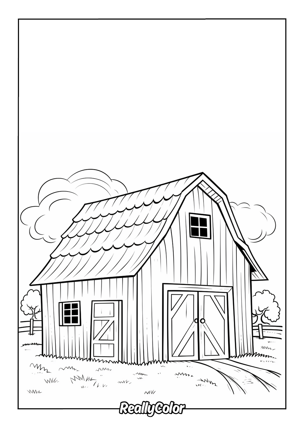 Free Printable Barn Coloring Pages