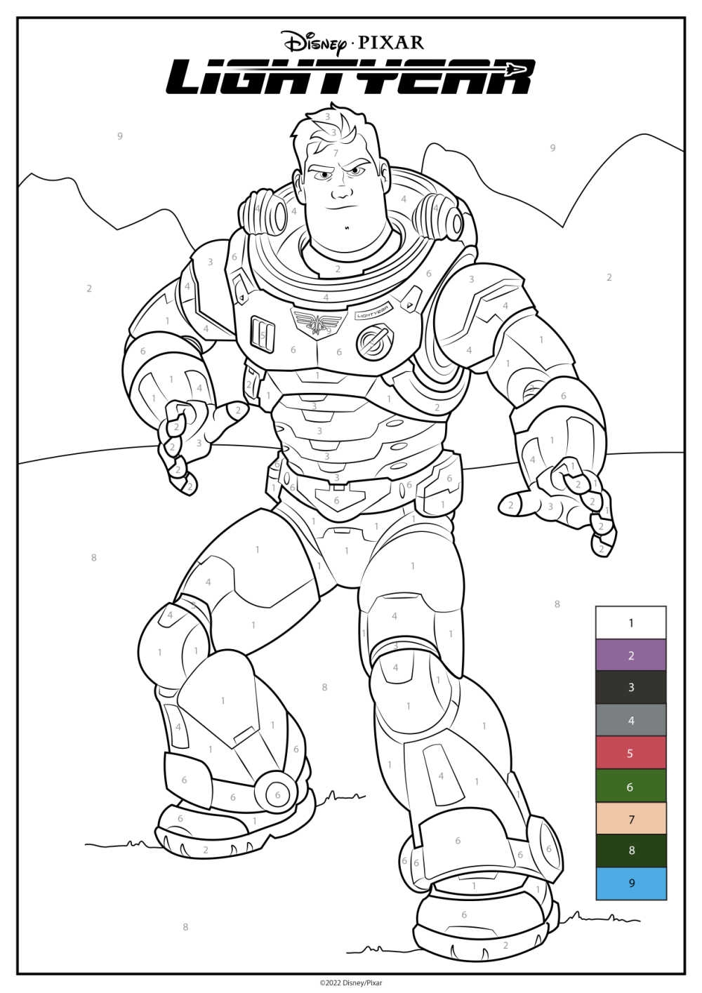 Free Printable Buzz Lightyear Color By Number Mama Likes This Free Printable Buzz Lightyear Color By Number Mama Likes This