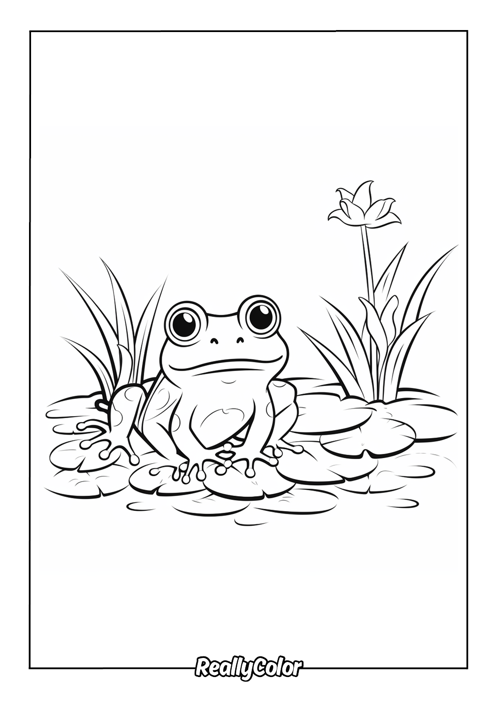 coloring book pages of frogs