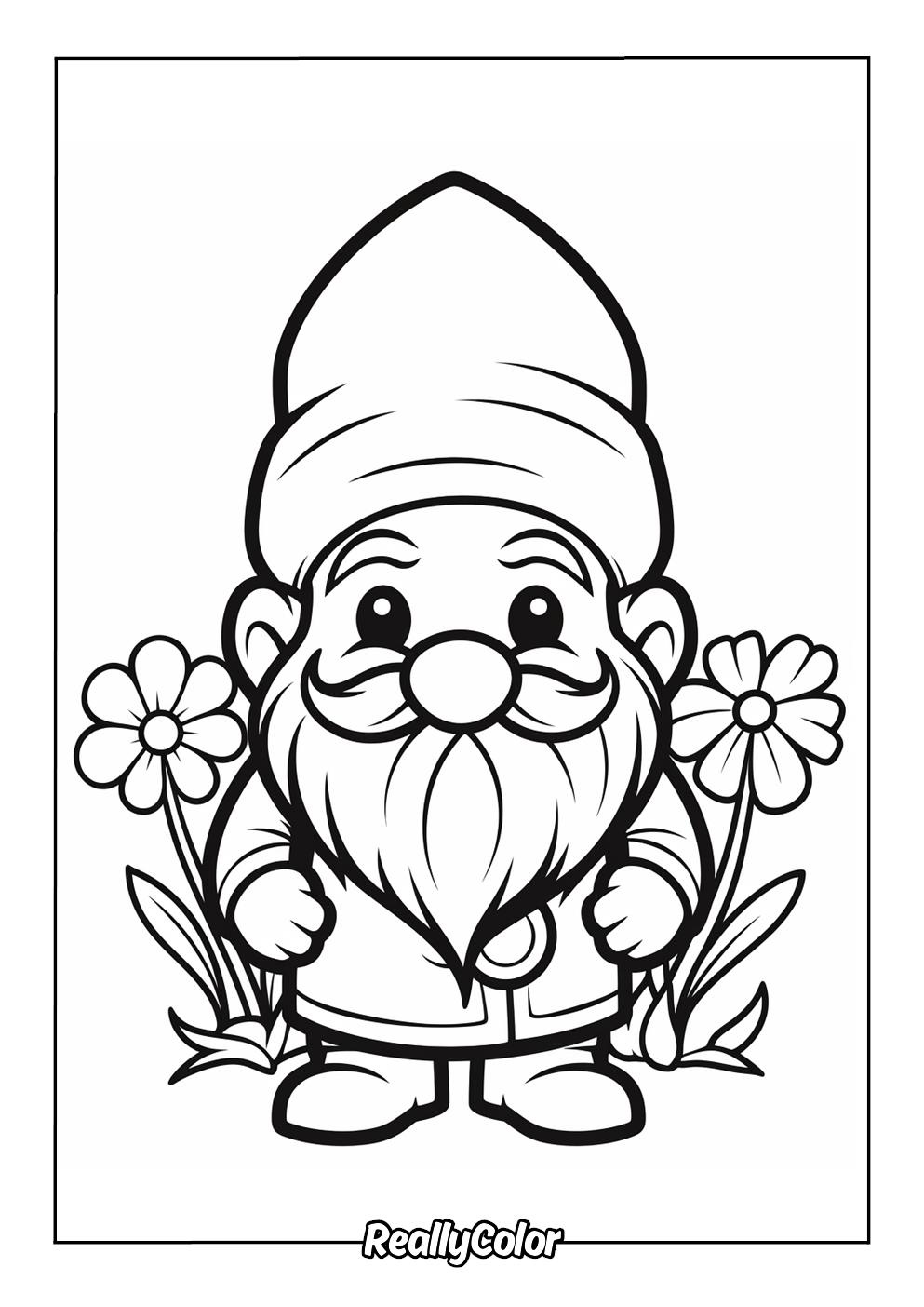 Free Printable Gnome Coloring Pages