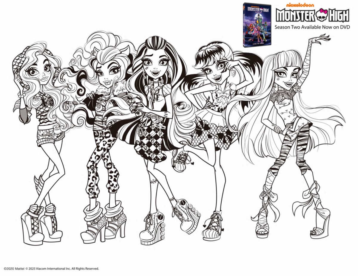 Free Printable Monster High Coloring Page Mama Likes This