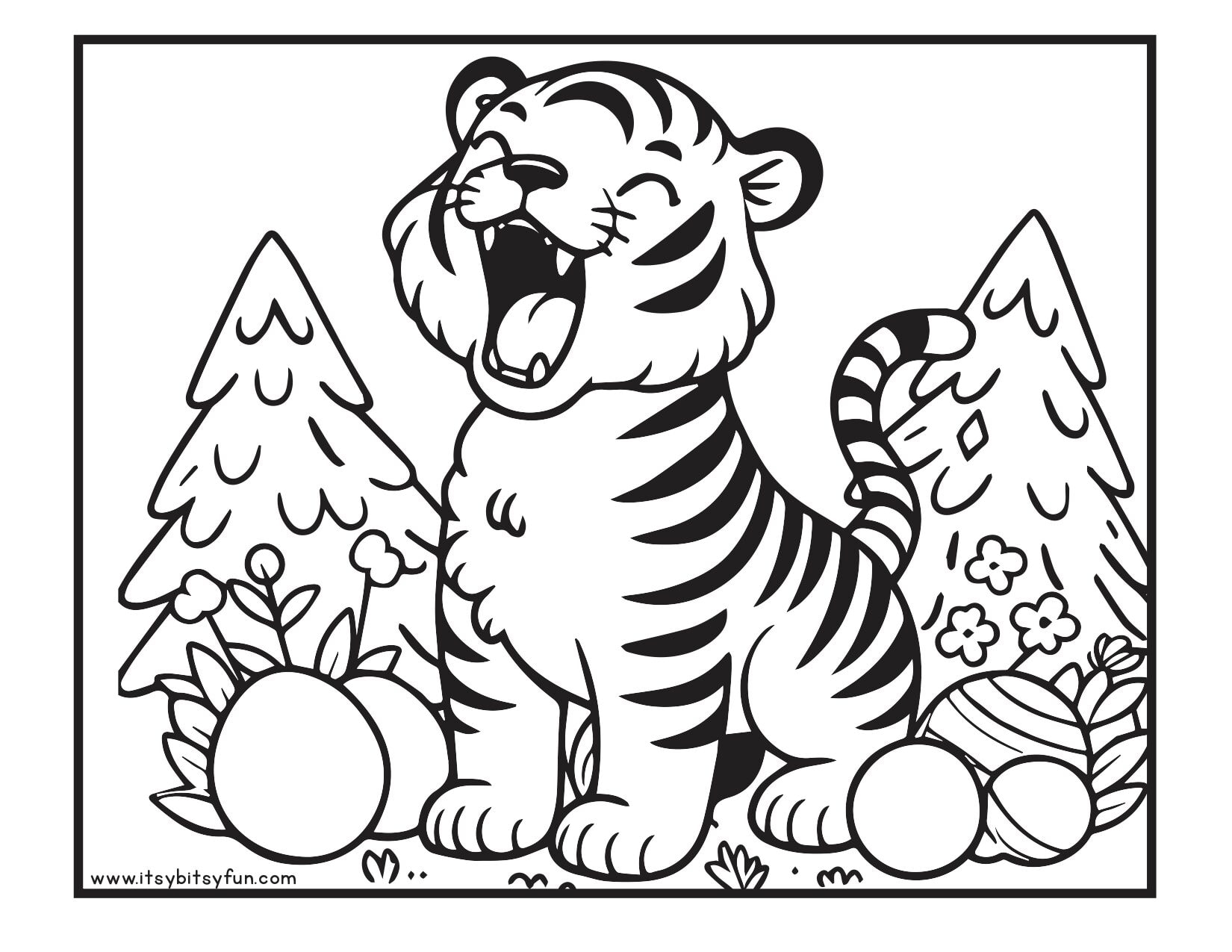 Free Printable Tiger Coloring Pages For Kids Itsy Bitsy Fun