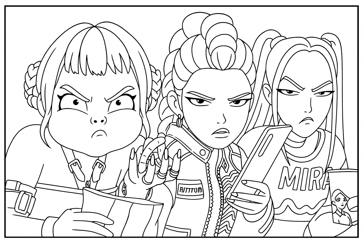 kpop demon hunters printable coloring pages kpop demon hunters printable coloring pages