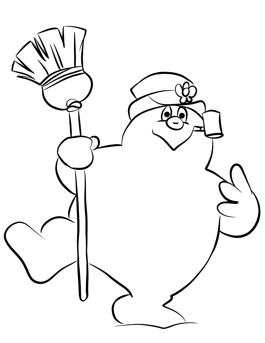 Frosty Coloring Page Free Printable