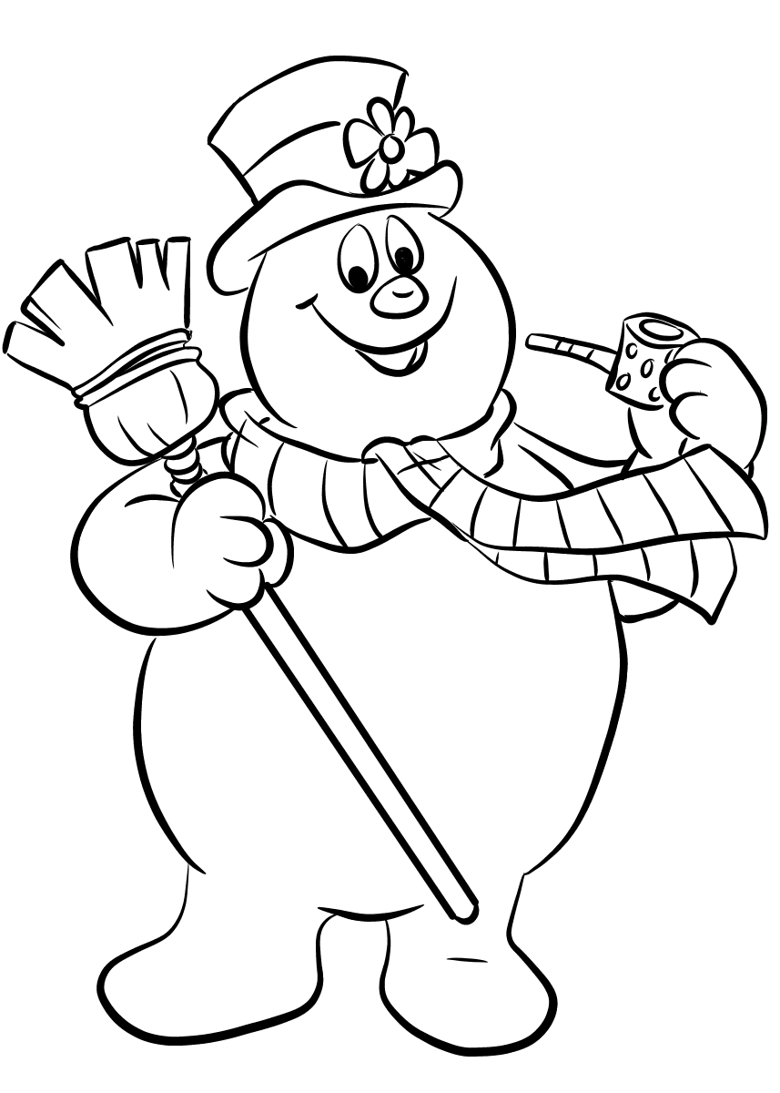 Frosty The Snowman Coloring Page Free Printable