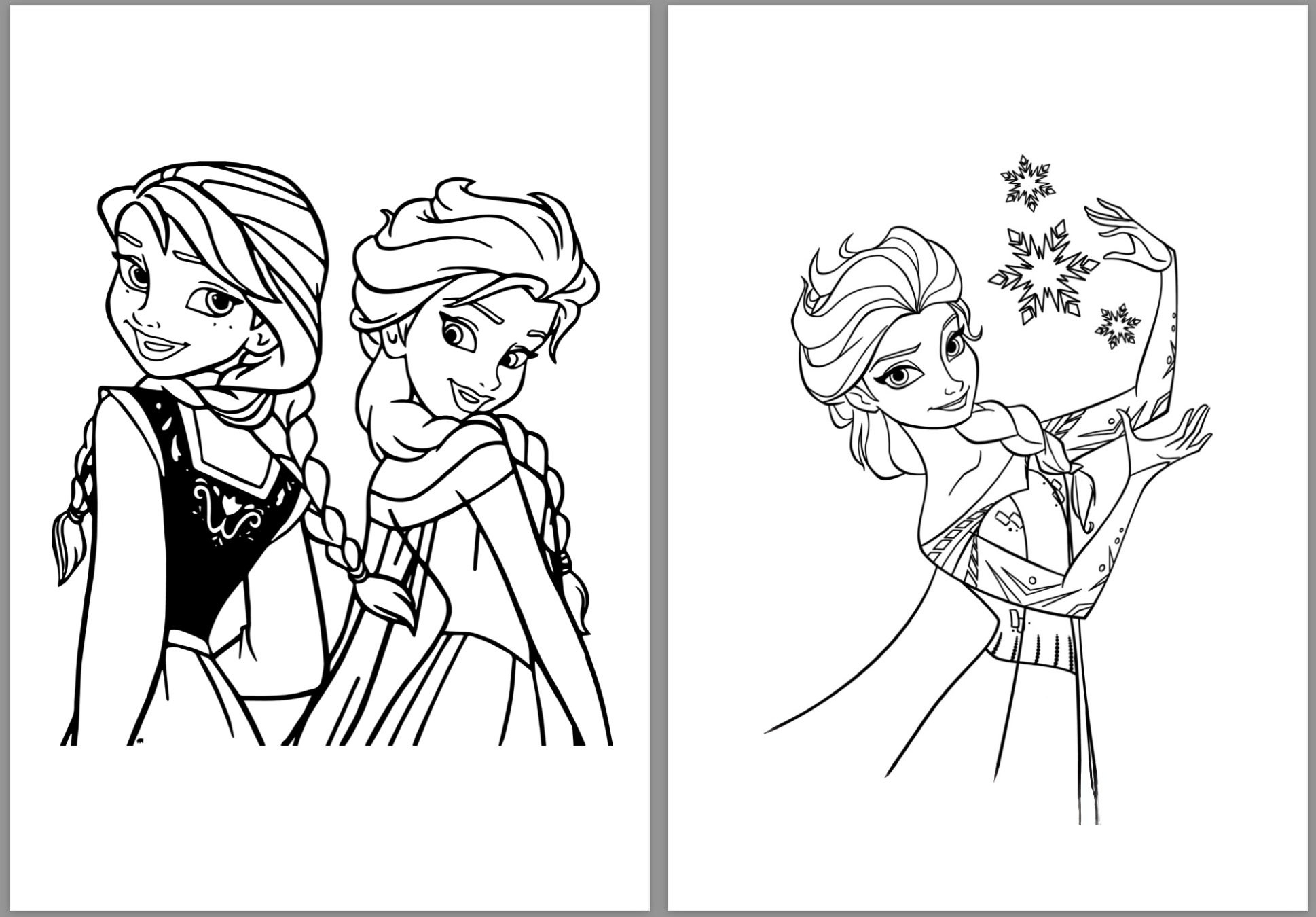 coloring pages of elsa and anna coloring pages of elsa and anna