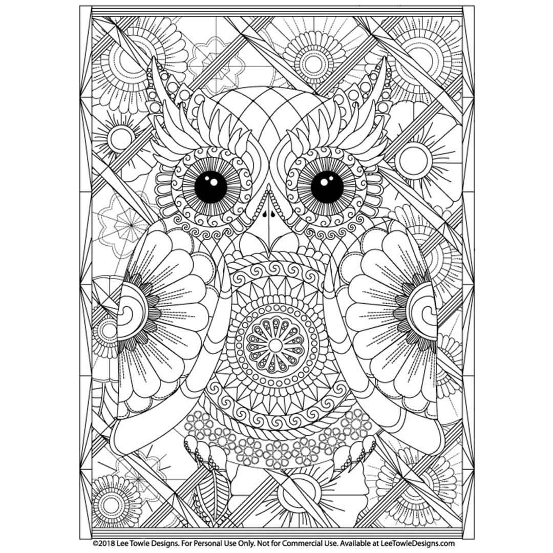 abstract art coloring pages