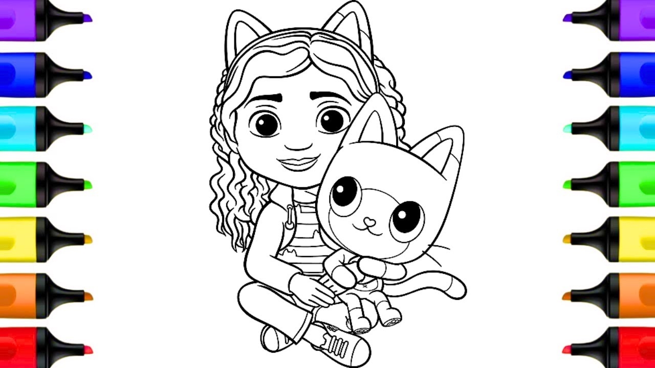 Gabby s Dollhouse And Pandy Paws Coloring Pages Coloring Book Art Activity YouTube Gabby s Dollhouse And Pandy Paws Coloring Pages Coloring Book Art Activity YouTube