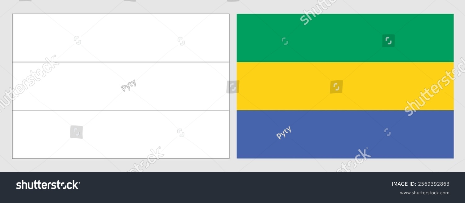 gabon flag coloring page