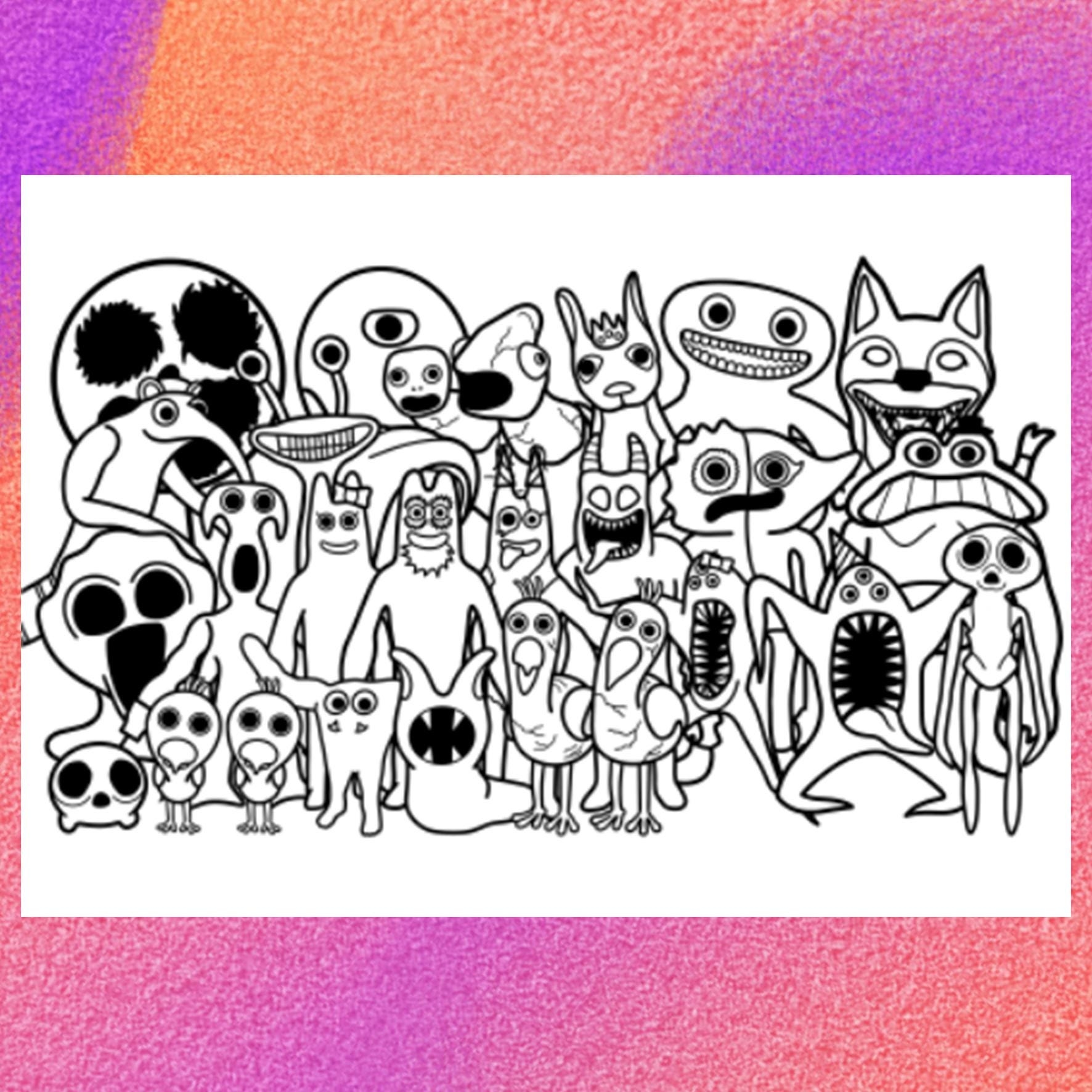 Garden Of Banban Coloring Page 1 PNG And 1 PDF A4 Size Digital Download Etsy Garden Of Banban Coloring Page 1 PNG And 1 PDF A4 Size Digital Download Etsy