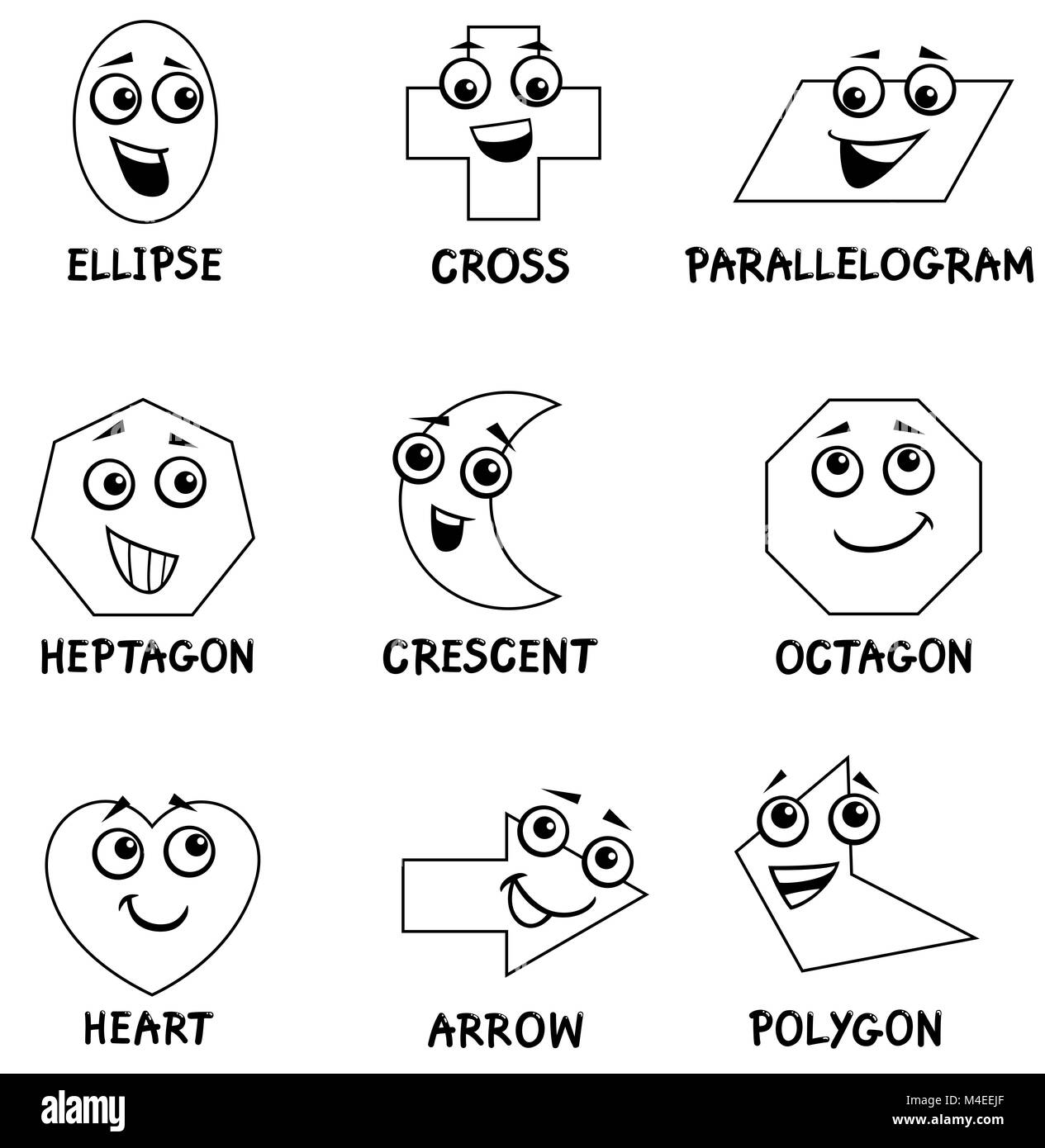 geometric shapes coloring pages