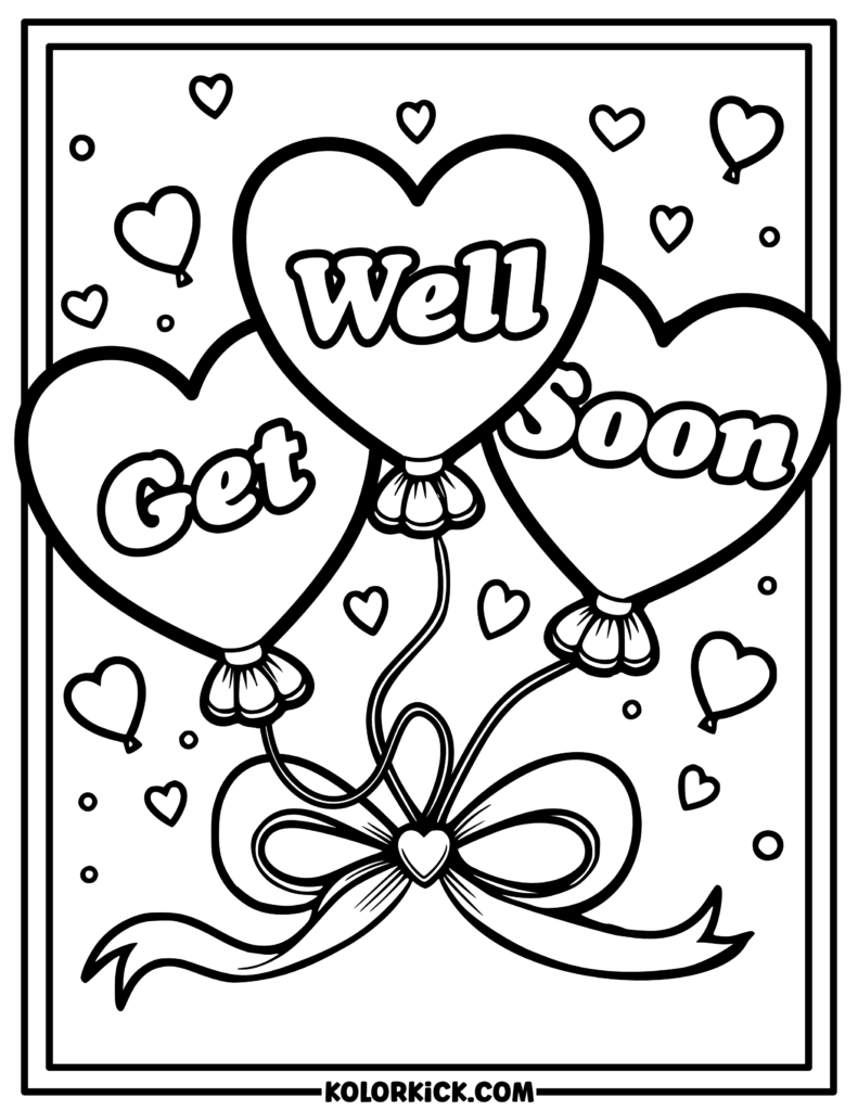 Get Well Soon Coloring Pages 100 Free Printable PDFs 