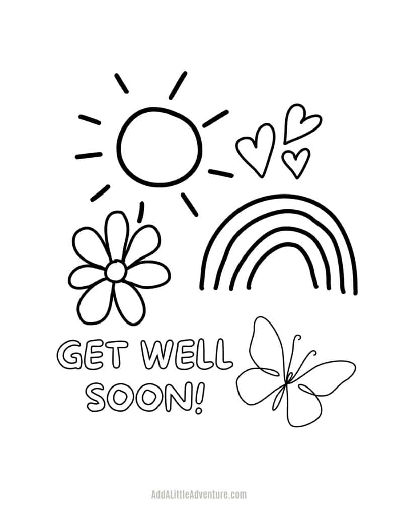 Get Well Soon Coloring Pages Free Printables 
