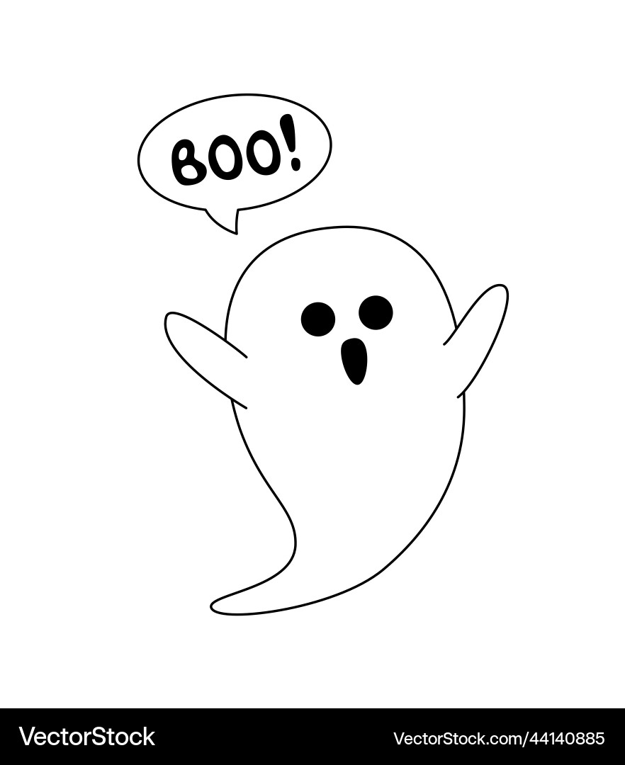 coloring page of a ghost