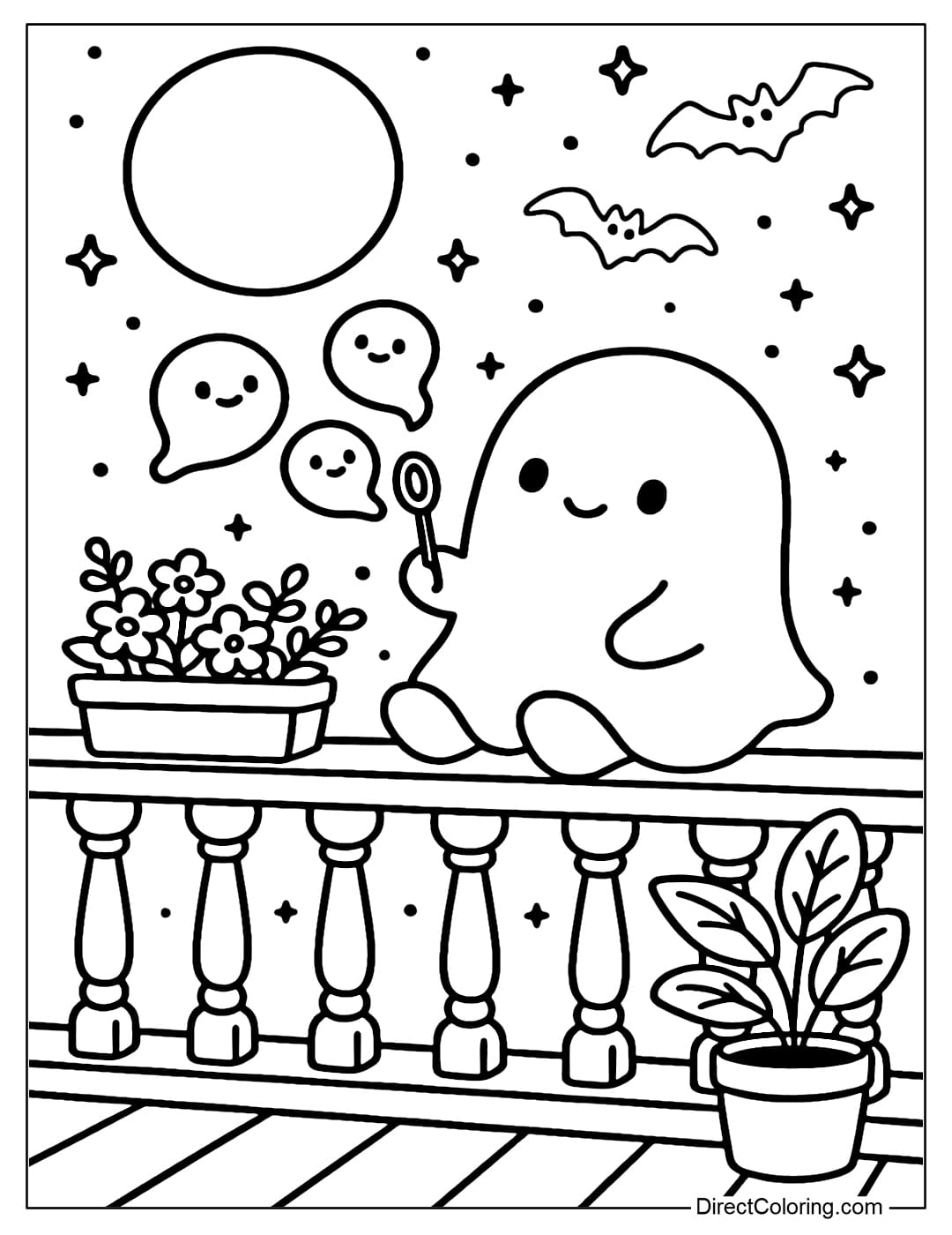 Ghost Nest Coloring Pages Free PDF To Download And Print