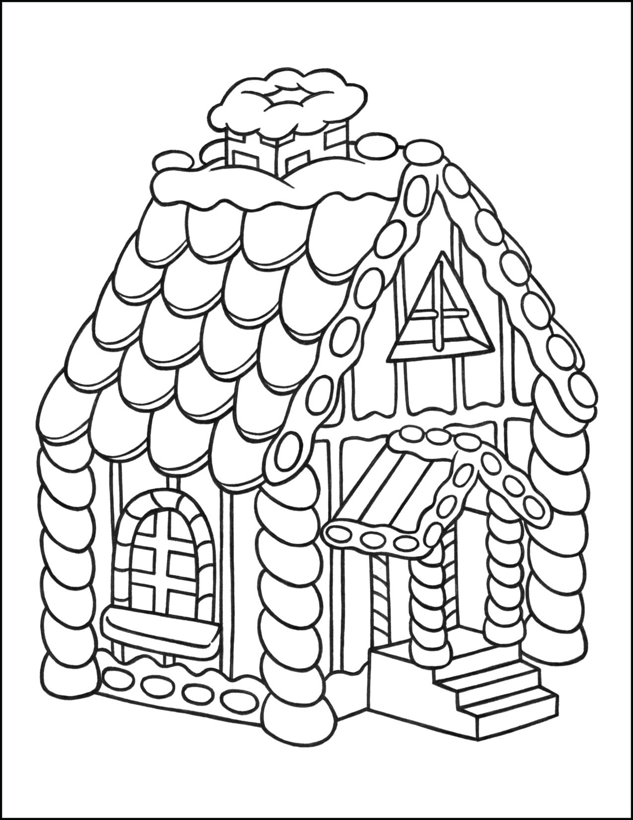 gingerbread house coloring pages
