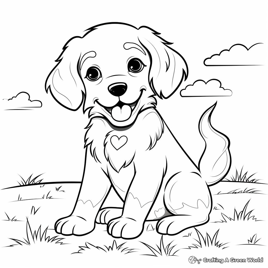 Golden Retriever Coloring Pages Free Printable 