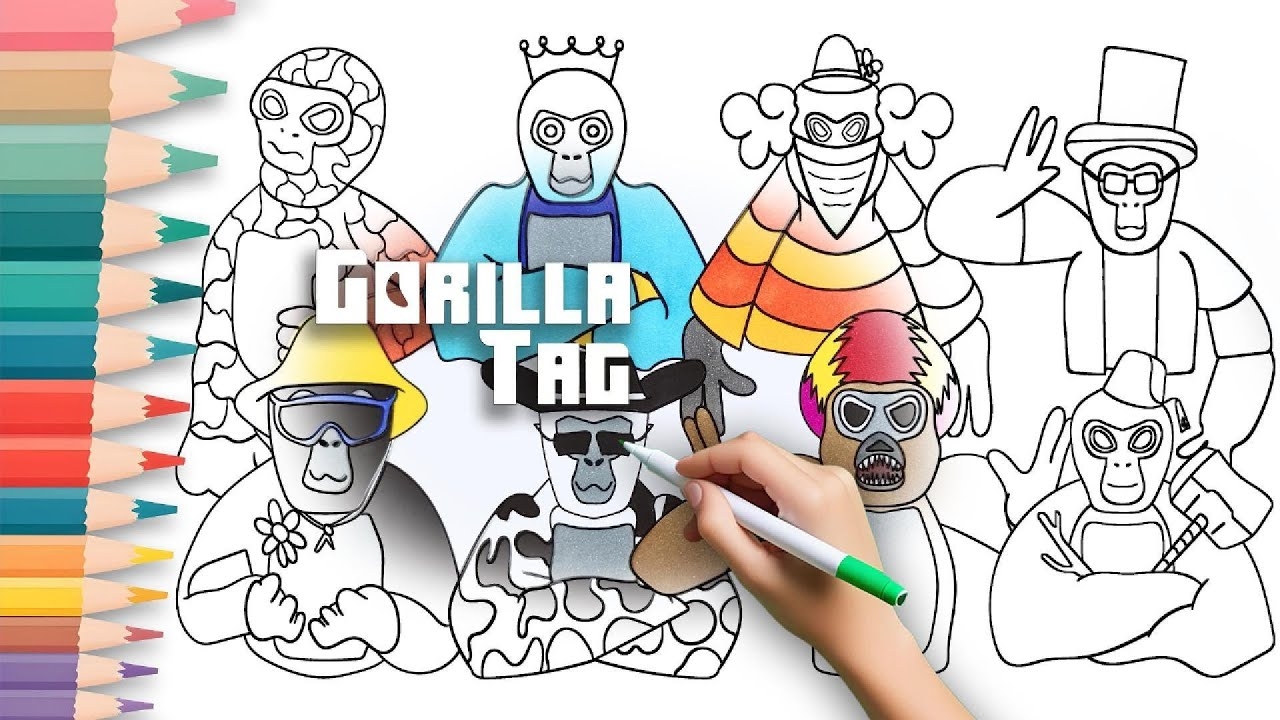 gorilla tag coloring pages gorilla tag coloring pages