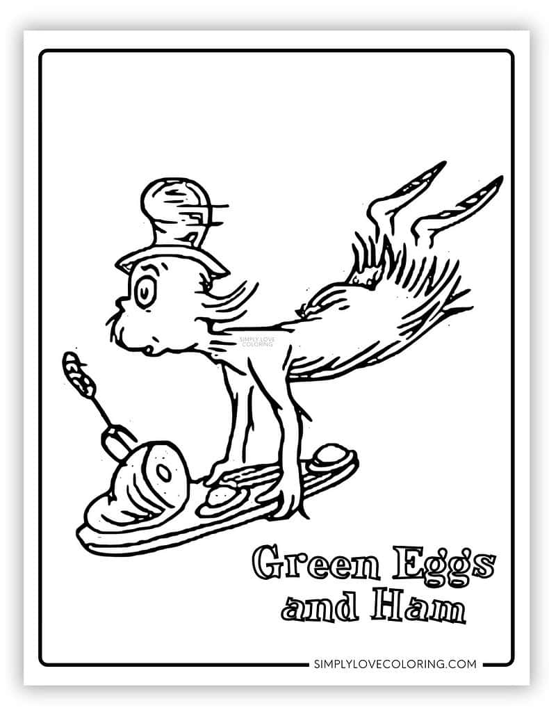 Green Eggs And Ham Coloring Pages Free PDF Printables Simply Love Coloring