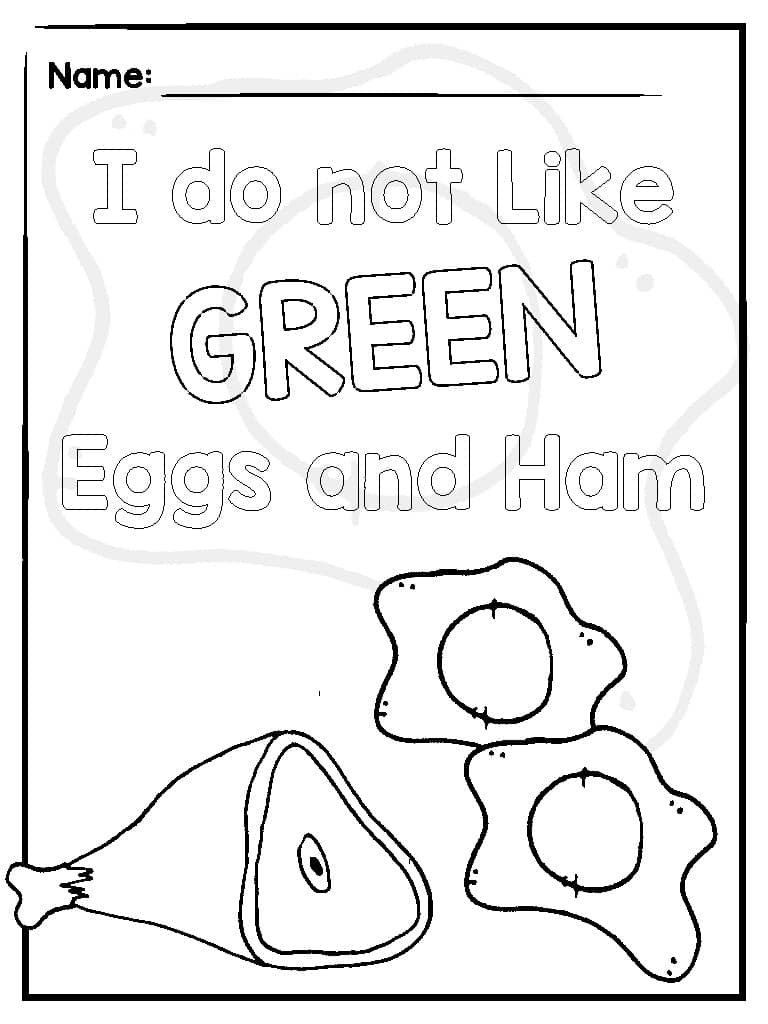 Green Eggs And Ham Themed Coloring Sheets By KMS Classroom Creations Green Eggs And Ham Themed Coloring Sheets By KMS Classroom Creations