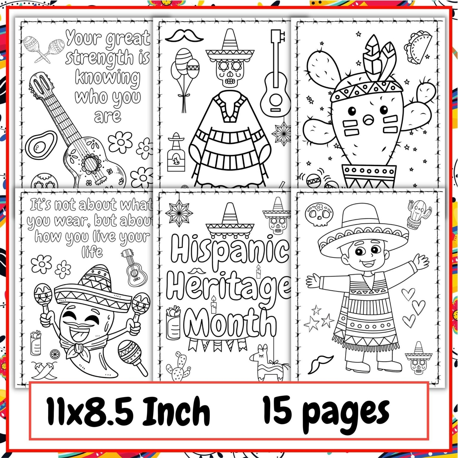 Hispanic Heritage Month Coloring Pages Hispanic Heritage Month Coloring Sheets Classful