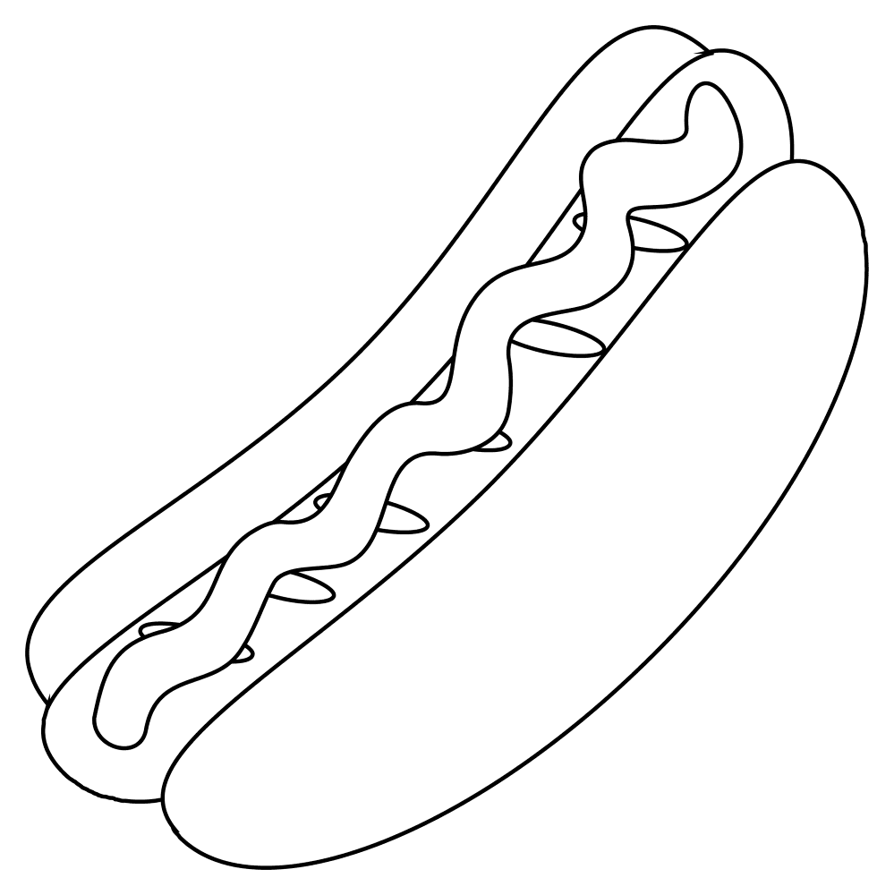 Hot Dog Coloring Page Free Printable