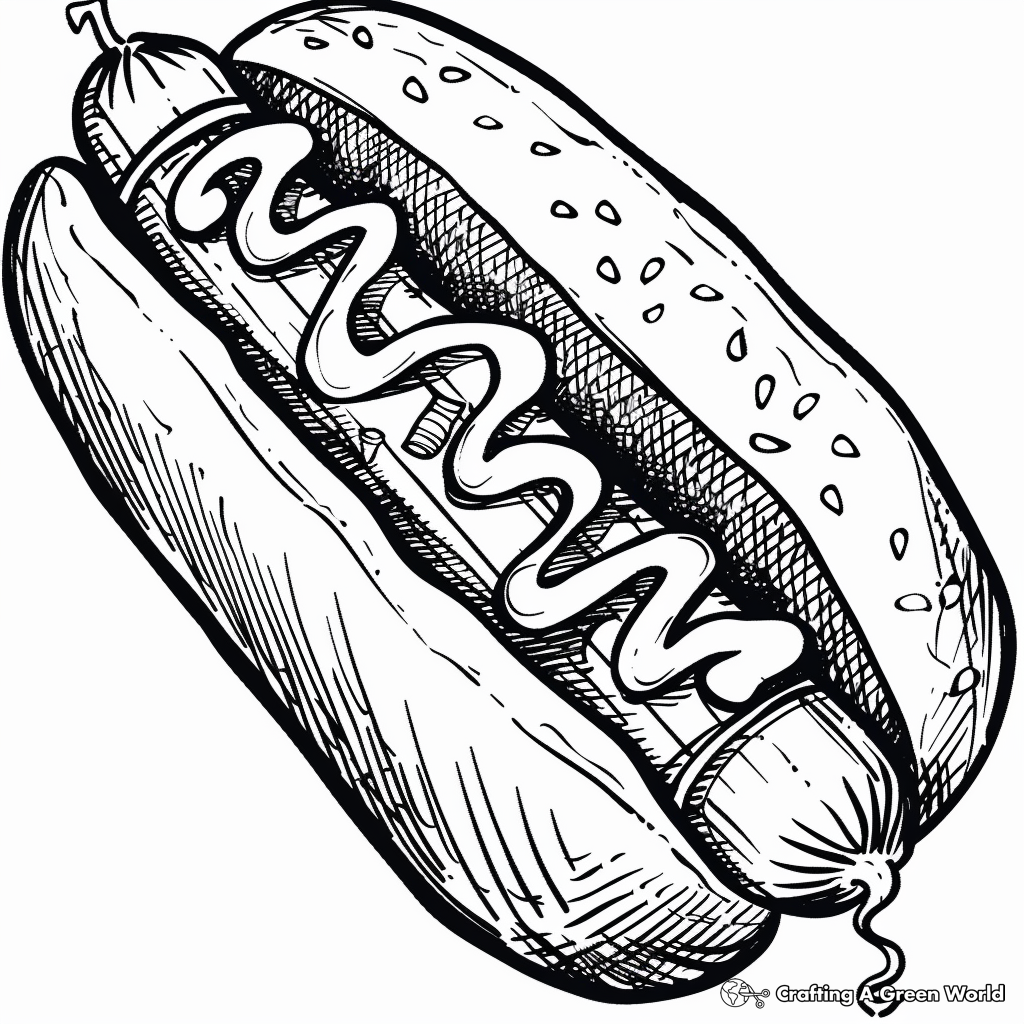 Hot Dogs Coloring Pages Free Printable 