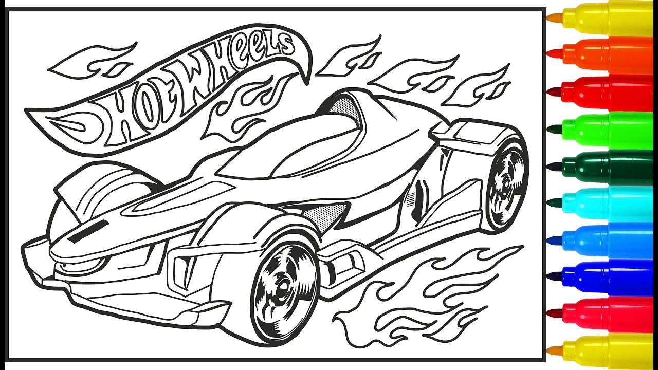 hot wheels coloring pages