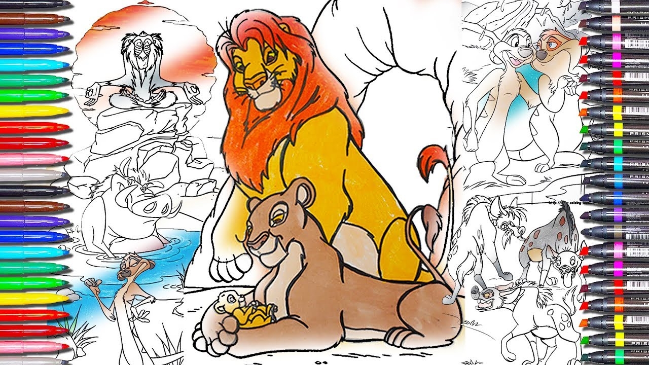 lion king color pages