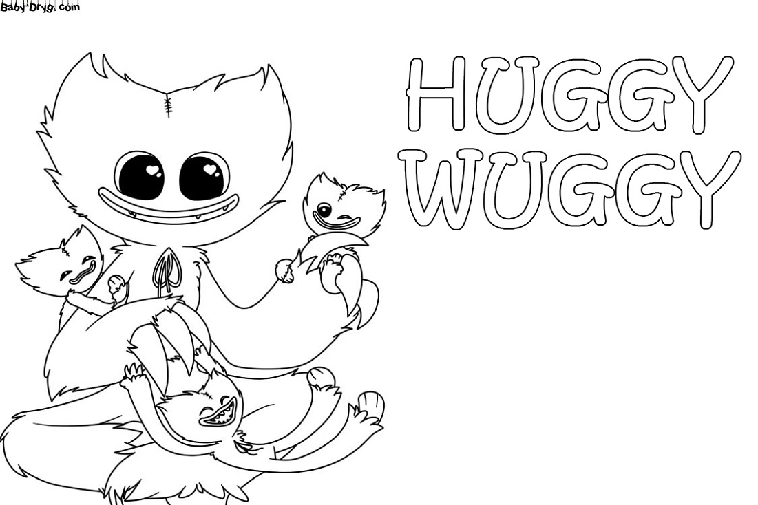 Huggy Wuggy Beautiful Coloring Page Coloring Huggy Wuggy