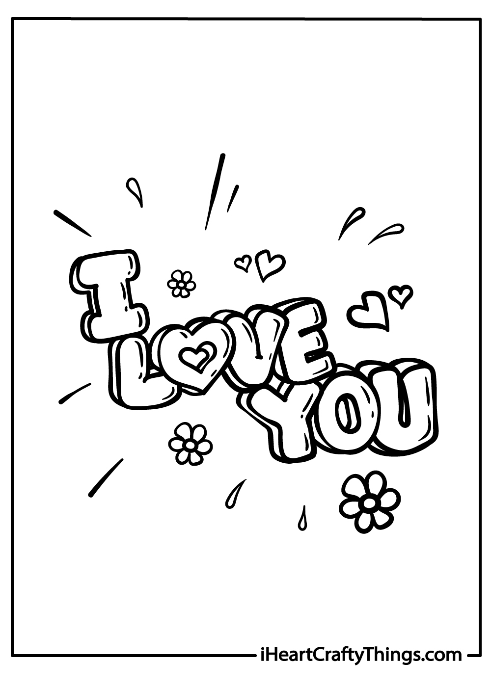 I Love You Coloring Pages 21 Free Printables 