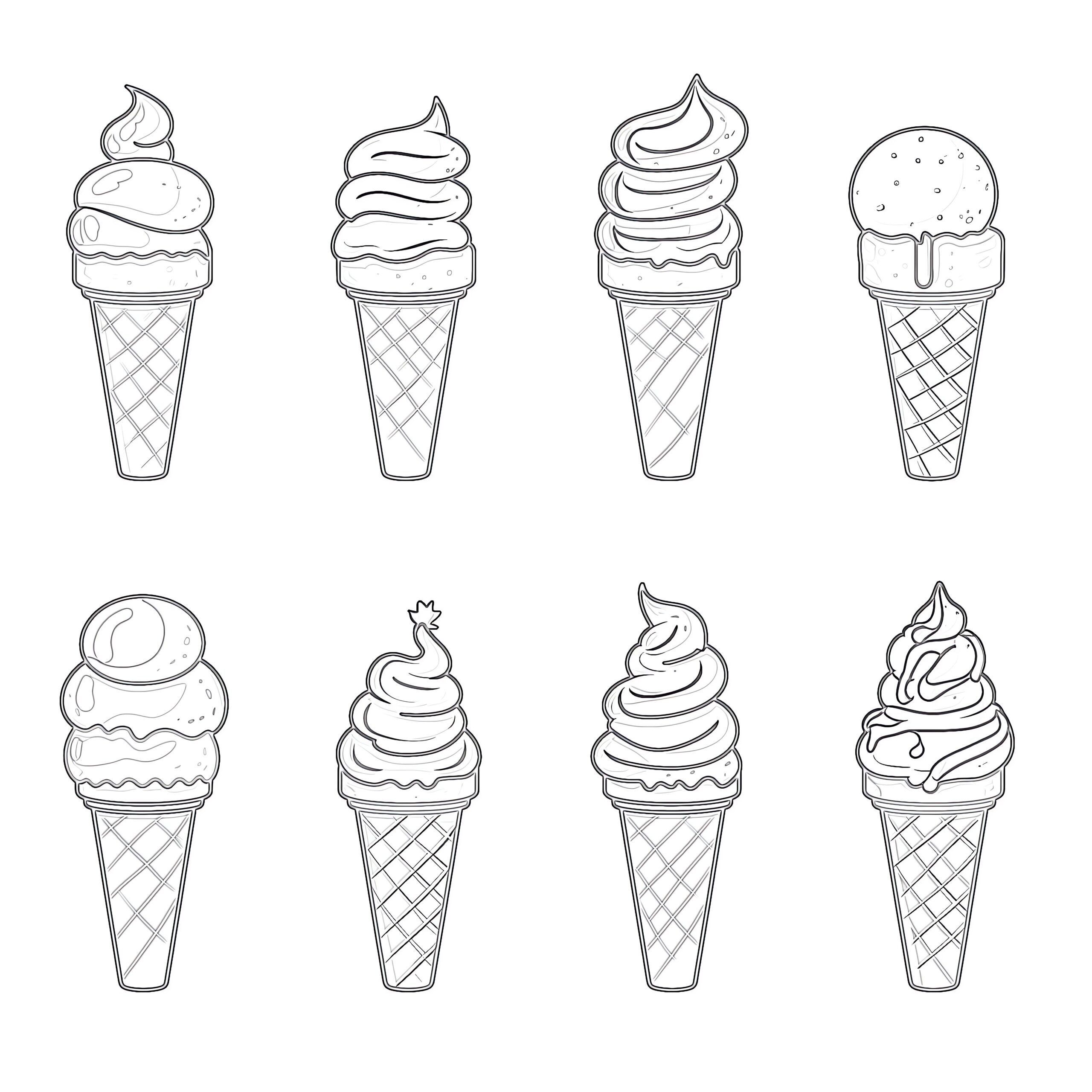 ice cream coloring page