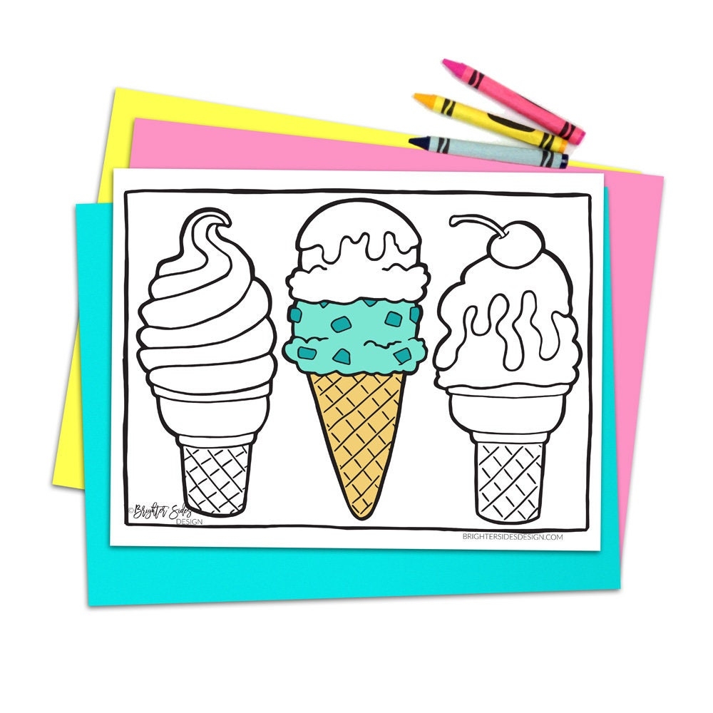 coloring pages for ice cream