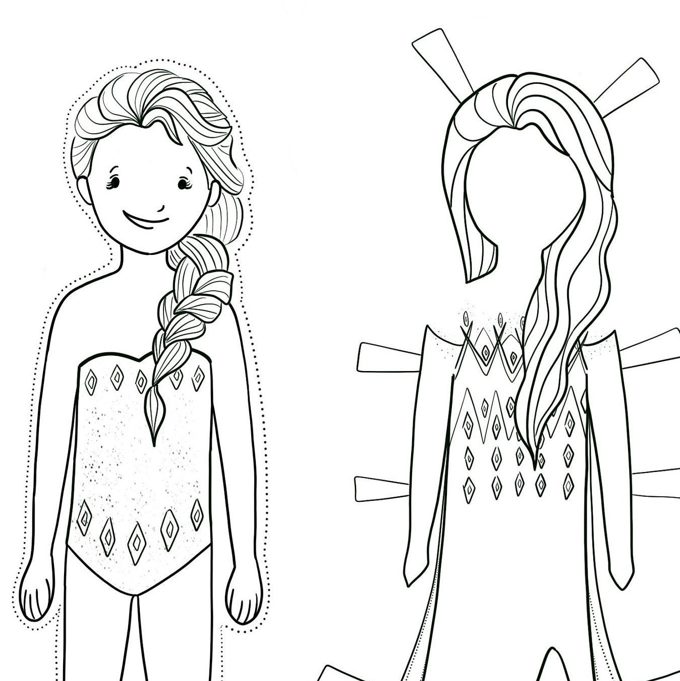 Ice Queen Printable Paper Doll Color Me Instant Download Dress Up Little Girls Quiet Play Colorable Coloring Page Paperdoll Etsy